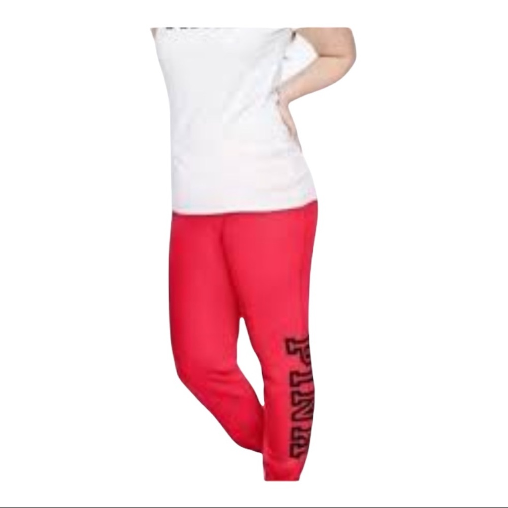 ♥️Victoria Secret PINK Red Joggers